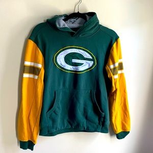 Green Bay Packers youth XL pull over hoodie-great condition! 🏈🧀